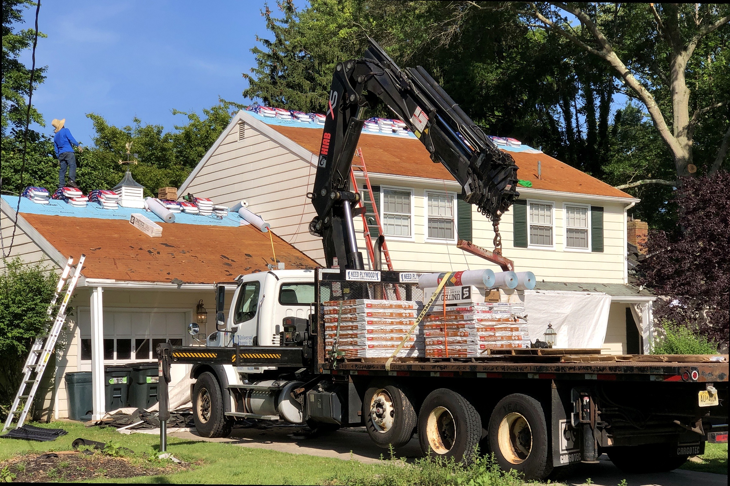 Chantier de couverture à La Môle