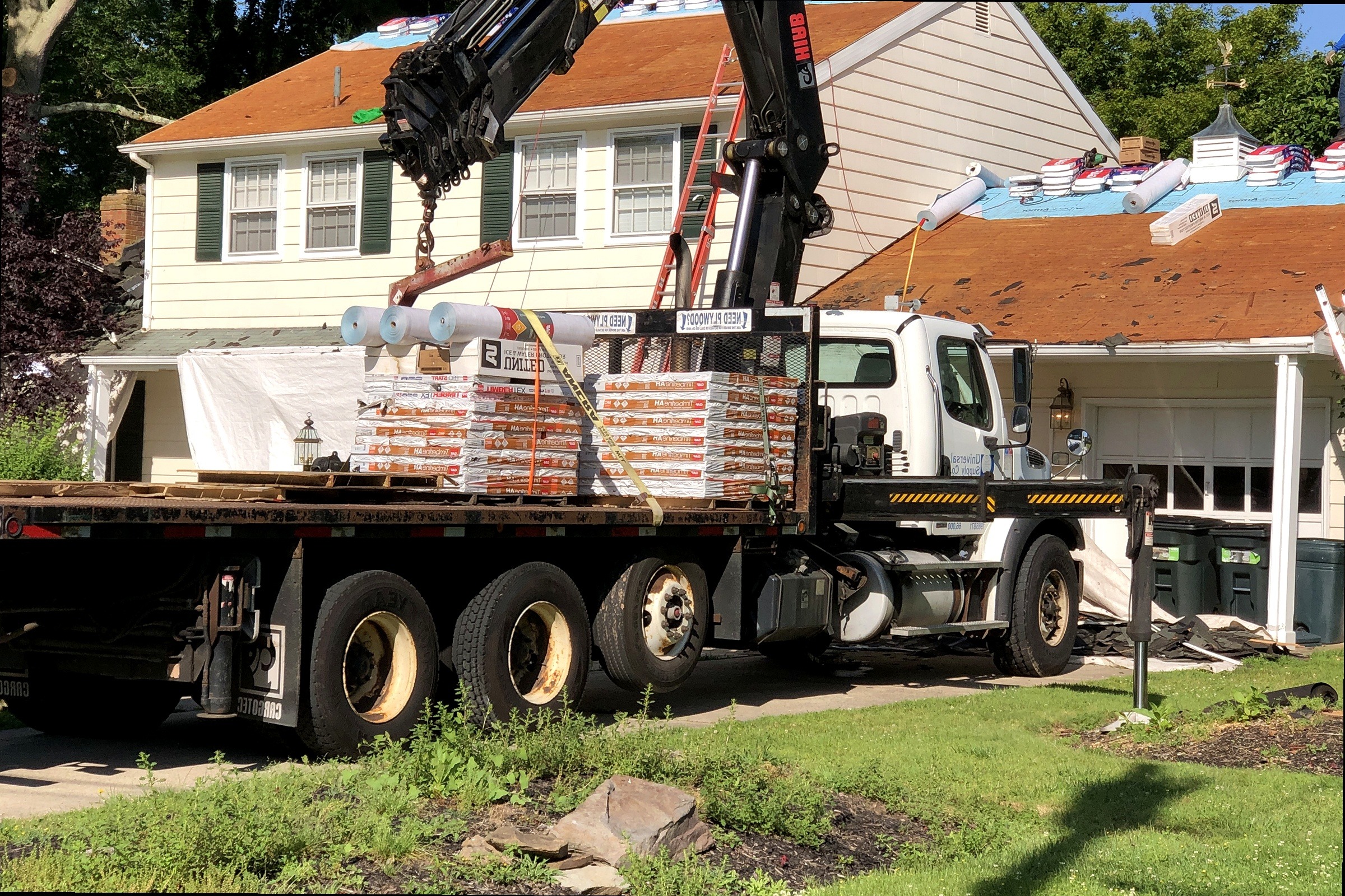 Chantier de couverture à La Môle